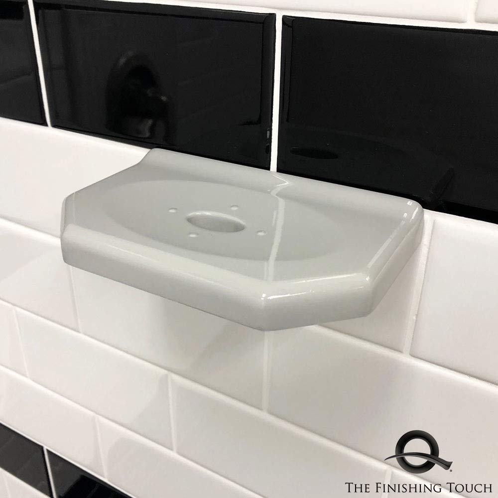 Geo 6 inch Floating Soap Dish (Cool Gray) Questech