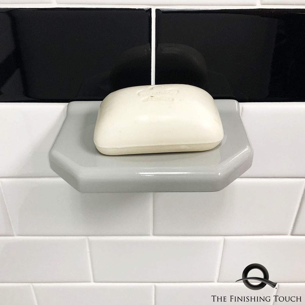 Geo 6 inch Floating Soap Dish (Cool Gray) Questech