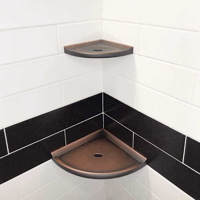 Metro Retrofit 8” Corner Shelf Available in 9 Colors Questech