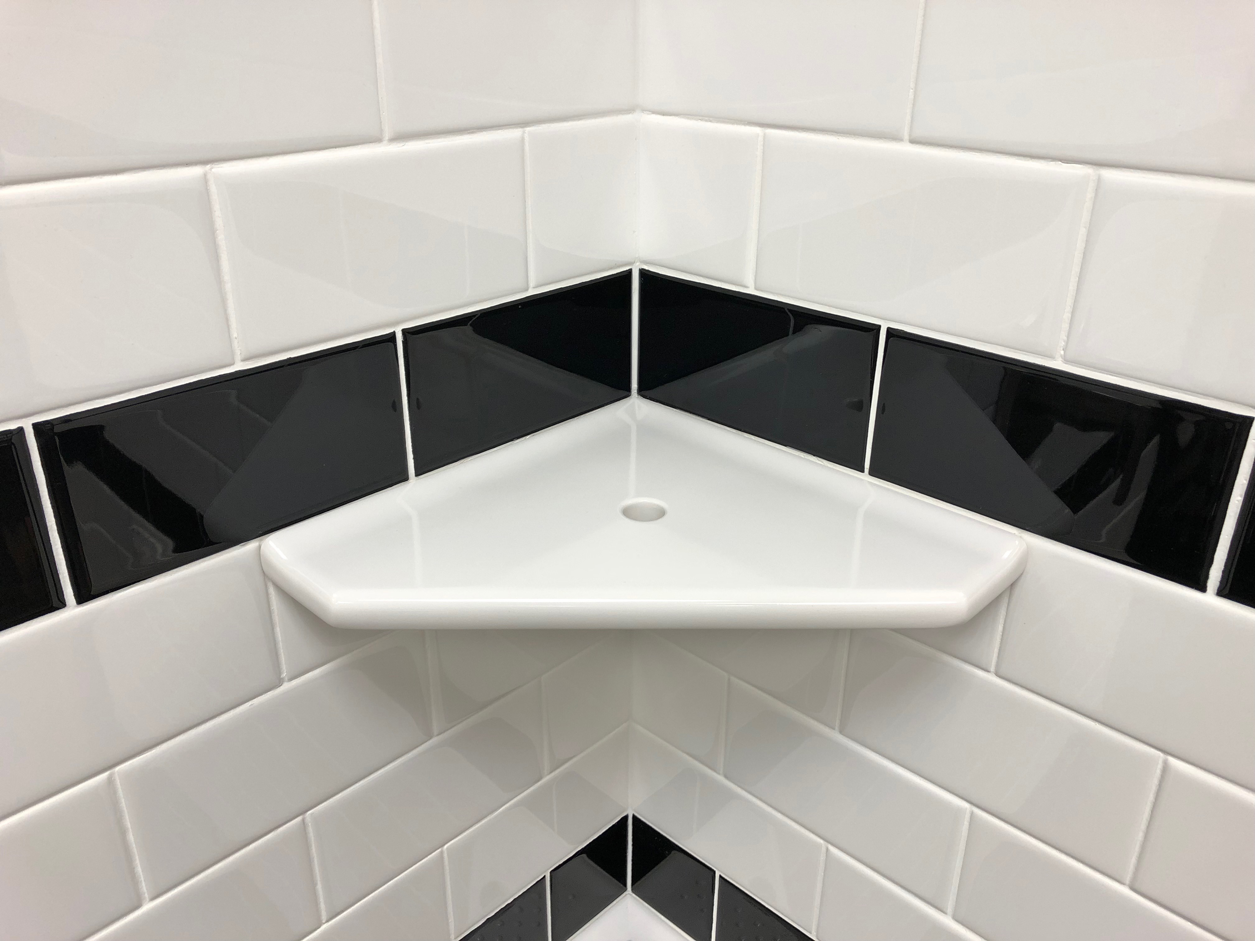 Geo Lugged 10” Corner Shelf Available in 7 Colors Questech