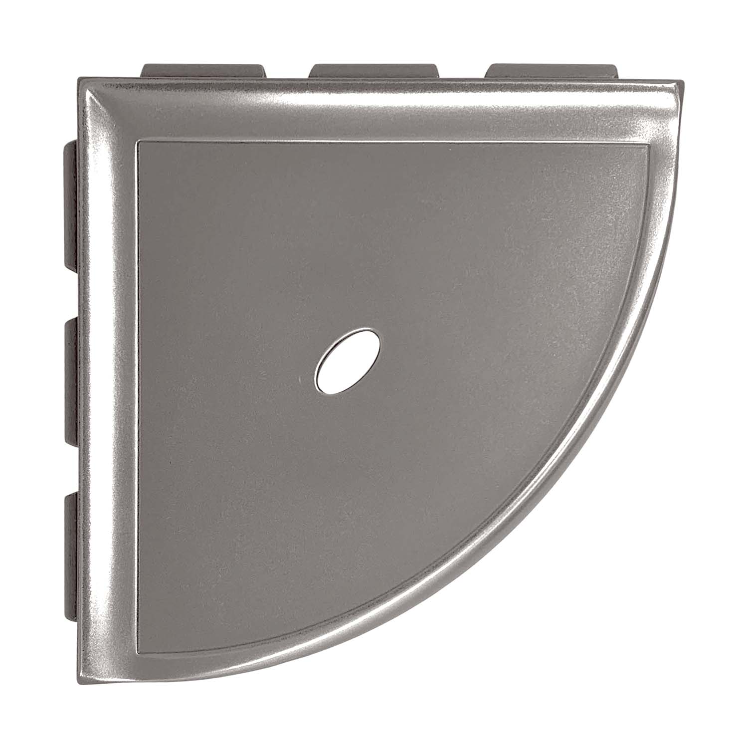 Brushed Nickel Metal Corner Shelf (Shower Corner Caddy)