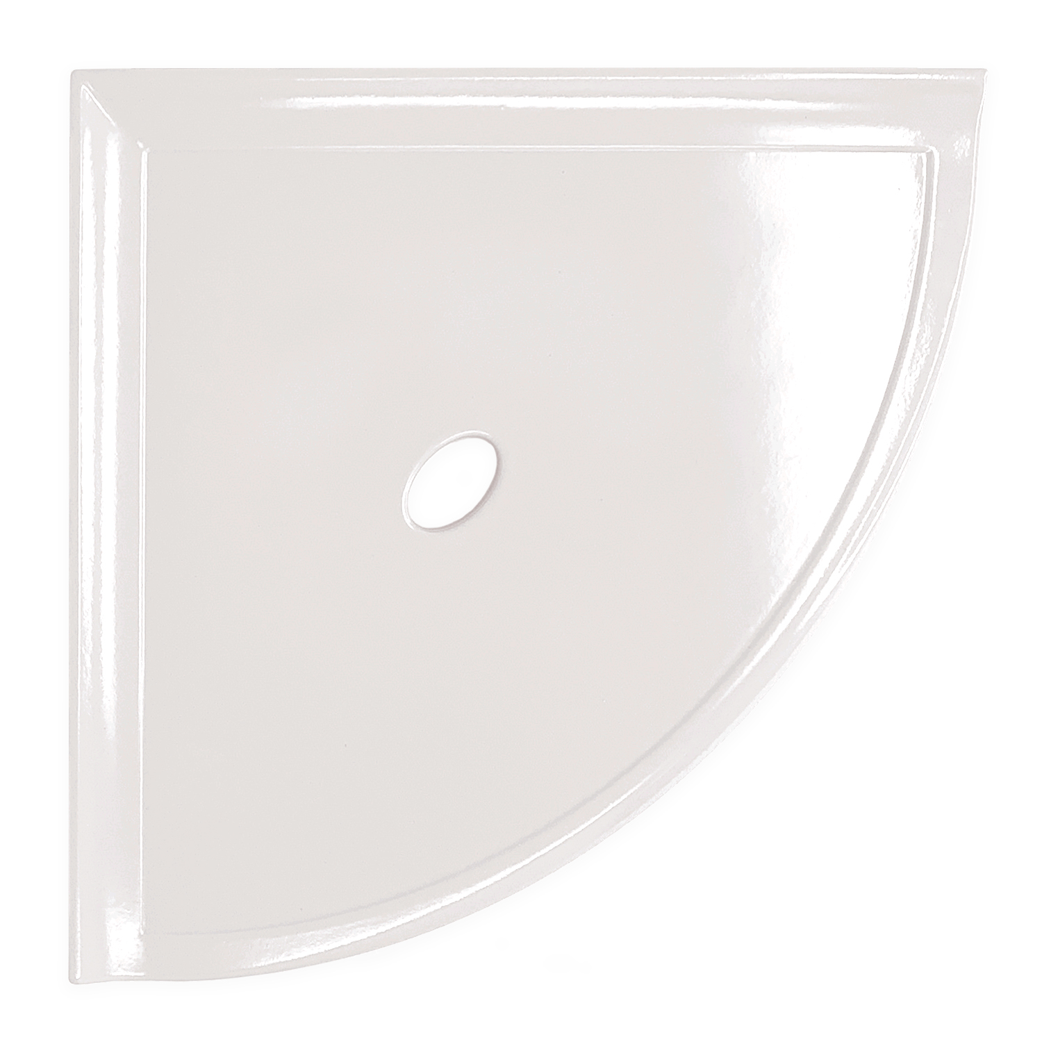 Questech Decor Shower Shelf, 9 Classic Flatback, Bright White