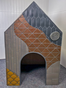 Doghouse designed for Coverings 2024 featuring new Fresco Line front view