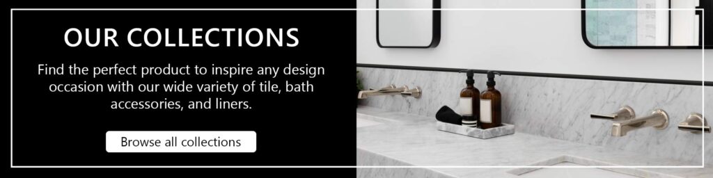 Browse all of our products including shower shelves, niches, tile liners, tile trim edges, and decorative tile