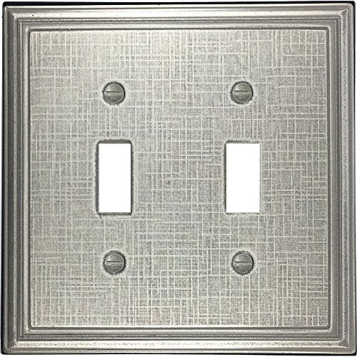 Twill Brushed Nickel Switch Plates Wall Plates & Outlet Covers 