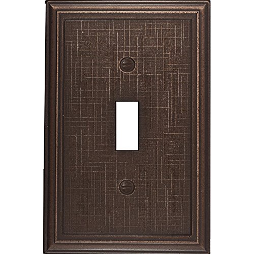 Linen Textured Single Toggle Switch Plate Cover Oil Rubbed Bronze Questech - Decorative Wall Switch Plates Canada