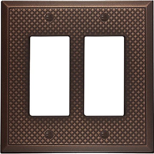 Questech Triple Toggle Oil Rubbed Bronze Light Switch Cover Pyramid Decorative Wall Plate 
